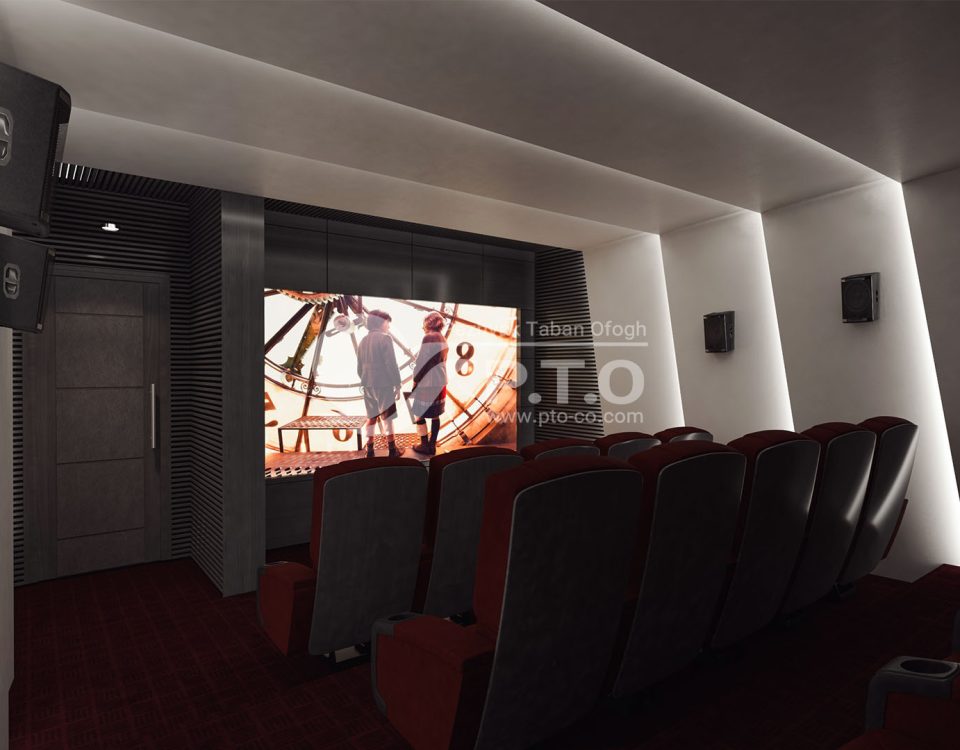طراحی سالن سینما خصوصی | تجهیز سالن سینما خصوصی | سالن سینمای خصوصی برج های ساحلی دژاوو رویان