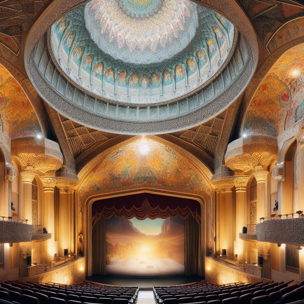 سالن سینما با معماری اسلامی
